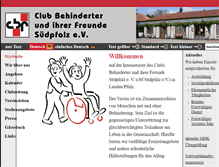 Tablet Screenshot of cbf-suedpfalz.de